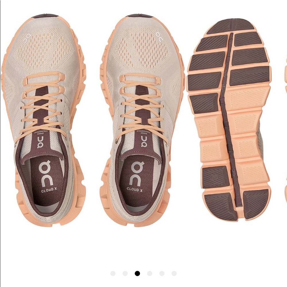 On Cloud X Running Sneakers silver / almond